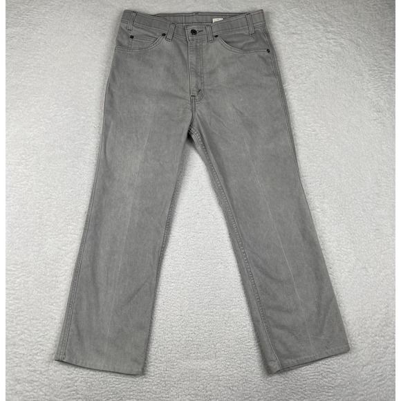Vintage Levis Jeans Mens 34x26 Gray Denim 90s Brown‎ Tab Straight Relaxed Casual - Picture 1 of 16